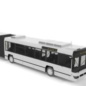 White Paint Articulated Bus
