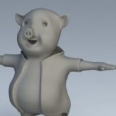 Cartoon Cute Pig Character