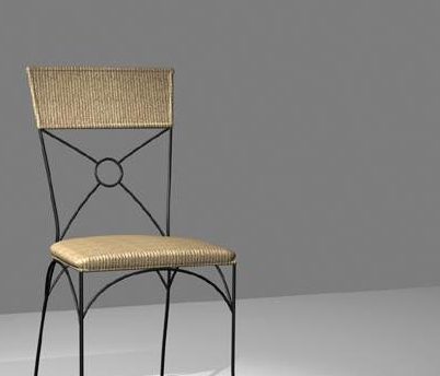 Furniture Wrought Iron Dining Chair V1