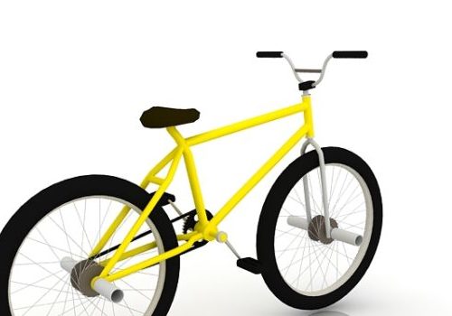 Modern Yellow Mountain Bicycle