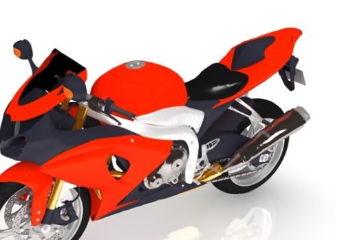 Sport Motorcycle Red Paint