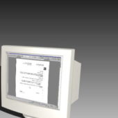 Old White Crt Monitor