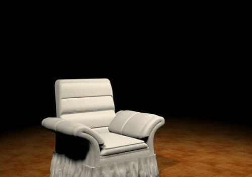 White Fabric Sofa Chair
