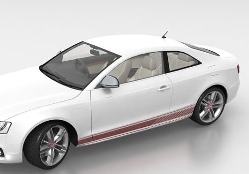 White Audi S5 Coupe Car V1