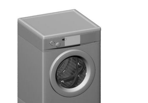 Grey Front Loading Washing Machine