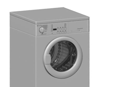 White Front Loading Clothes Washer