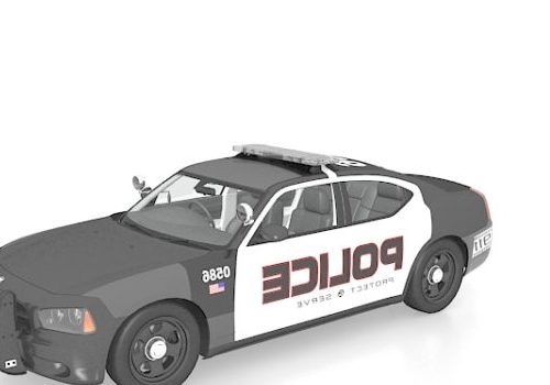 Black Police Car