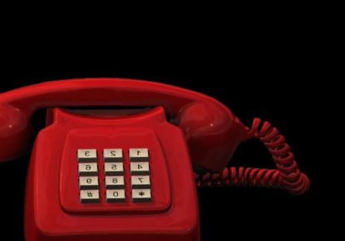 Vintage Red Telephone V1
