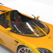 Yellow Koenigsegg Ccx Sports Car