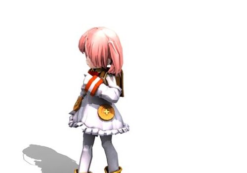 Anime Character School Girl V1