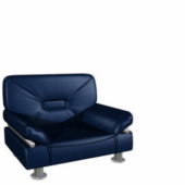 Blue Leather Sofa Chair | Furniture