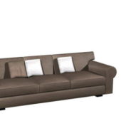 Brown Cloth Cushion Couch | Furniture V1