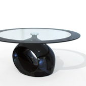 Oval Glass Coffee Table Vase Stand Furniture