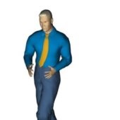 Business Man Walking Pose Characters