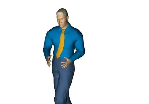 Business Man Walking Pose Characters