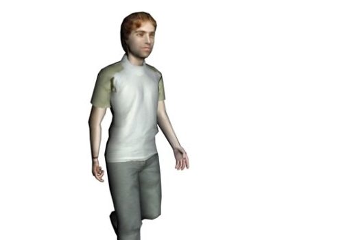 Young Man Walking Human Character Characters