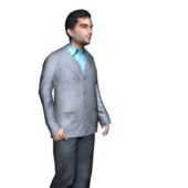 Businessman Walking In Vest Fashion Characters