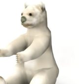 White Polar Bear Sitting Animals