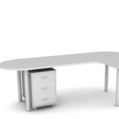 Office Workstation Table With Cabinet Furniture