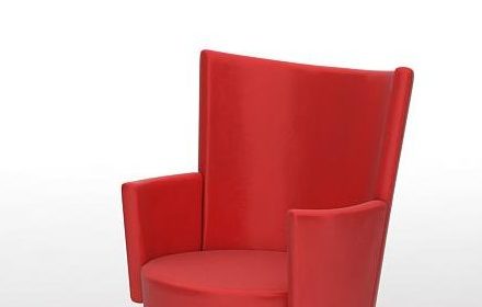 Modern Tub Chair Red Color Furniture