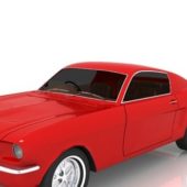 Red 1965 Ford Mustang Car