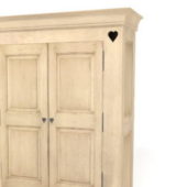 White Wood Antique Closet, Antique Cabinet Furniture
