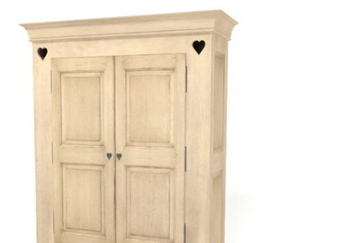 White Wood Antique Closet, Antique Cabinet Furniture