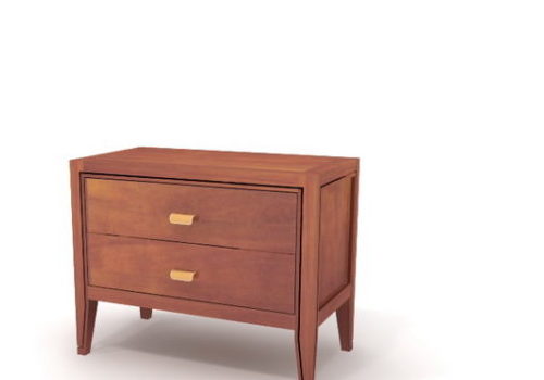 Red Wood Drawers Bedside Table Furniture