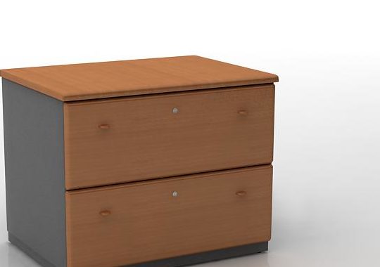 2 Drawers Wood Document Cabinet | Furniture