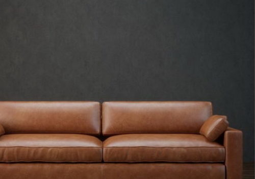 2 Seater Leather Couch Brown Upholstered | Furniture
