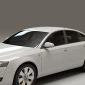 White Car Audi A6 Hybrid 2012