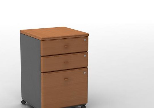3 Drawers Wood File Cabinet | Furniture