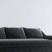 Black Fabric Sofa 3 Seater | Furniture