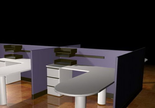 4 People Cubicle Workstations Furniture