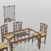4 Seater Antique Tea Table Chair Set | Furniture