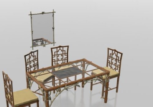 4 Seater Antique Tea Table Chair Set | Furniture