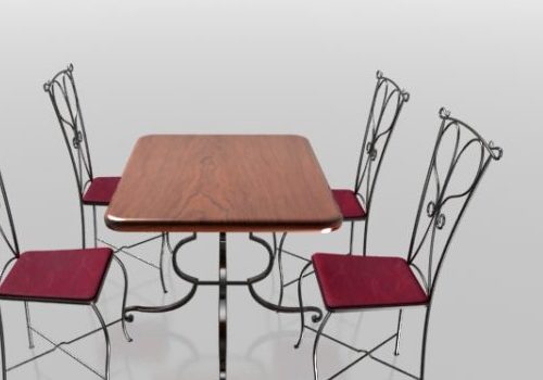 4 Seater Metal Kitchen Chair Table Sets | Furniture