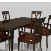 6 Seater Wood Dining Chair Table Set | Furniture