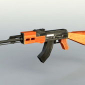 Ak-47 Gun Low-poly