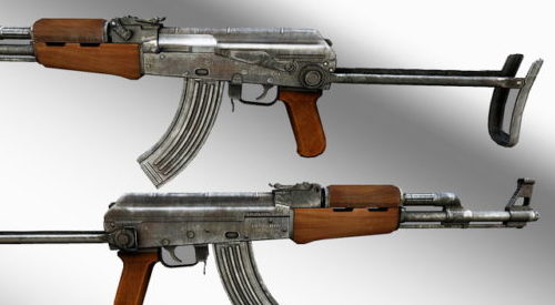 Military Akm Assault Rifle Gun