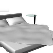Adjustable Bed With Table And Lamp