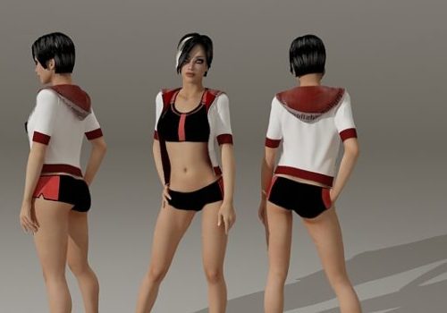 Adult Cheerleader Girl Character