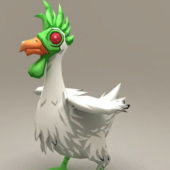 Cartoon Monster Chicken Rigged | Animals
