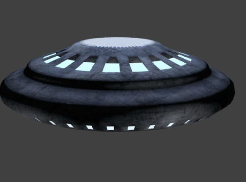 Alien Round Spaceship Design