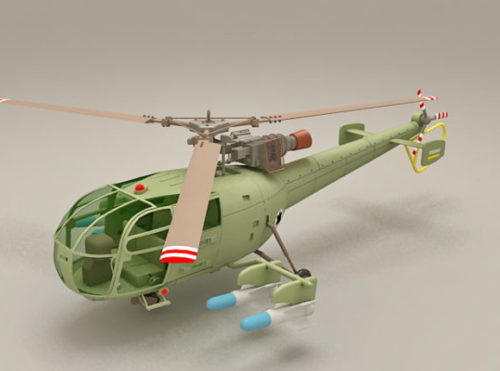Army Attack Helicopter Alouette Iii