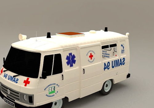 White Ambulance Car