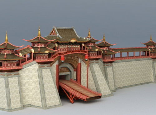 Ancient Chinese City Wall Building
