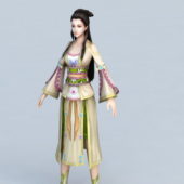 Ancient Character Young China Woman
