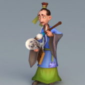 Ancient Character Chinese Man Cartoon Rig