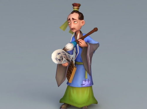 Ancient Character Chinese Man Cartoon Rig